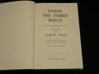 1970 INSIDE THE THIRD REICH HARDCOVER BOOK - MEMOIRS BY ALBERT SPEER - KD 7312