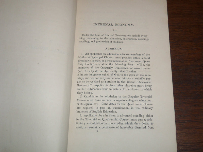 1868 BOSTON THEOLOGICAL SEMINARY REPORT - RIVERSIDE PRESS - K 1171