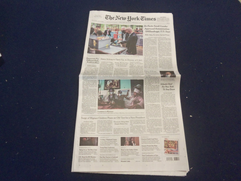 2021 FEBRUARY 27 NEW YORK TIMES - DE FACTO SAUDI LEADER APPROVED ASSASSINATION