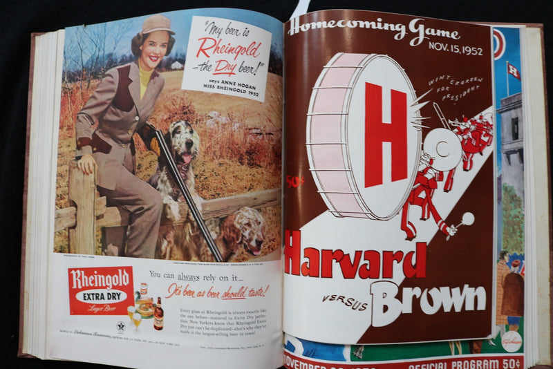 1952 HARVARD FOOTBALL PROGRAMS - BOUND VOLUME - KD 9570