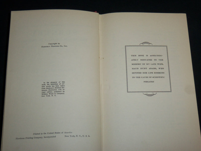 1936 SURGERY WITH REFERENCE TO PODIATRY HARDCOVER BOOK BY EDWARD ADAMS - KD 6990
