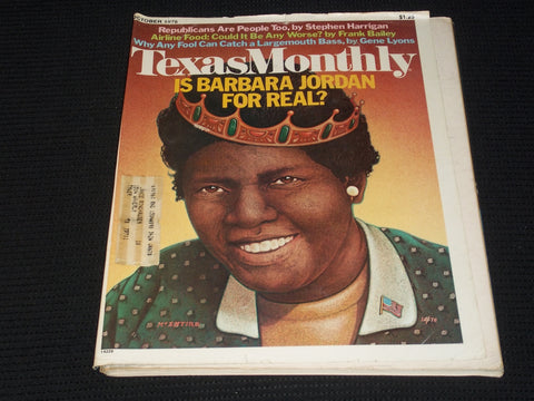 1976 OCTOBER TEXAS MONTHLY MAGAZINE - BARBARA JORDAN FRONT COVER - E 7403