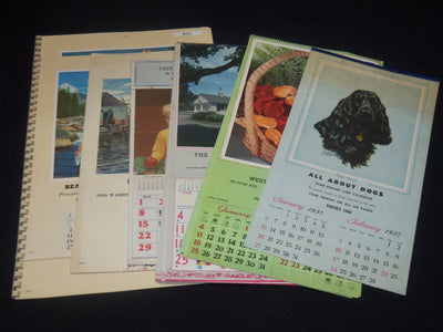 1953-1961 ADVERTISING CALENDARS LOT - 6 PIECES - O 3822