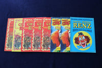 1990'S CIRCUS RENZ PROGRAMS - DUTCH - LOT OF 8 - O 3526