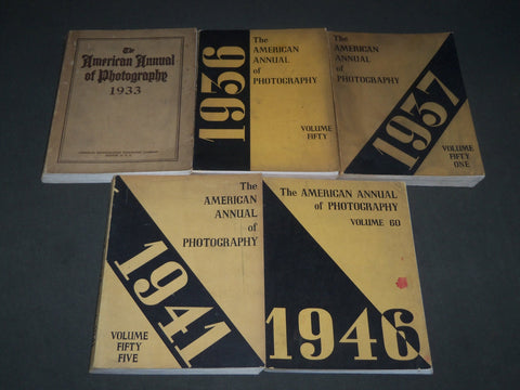 1933-1946 THE AMERICAN ANNUAL OF PHOTOGPRAHY BOOKS LOT OF 5 - KD 1425