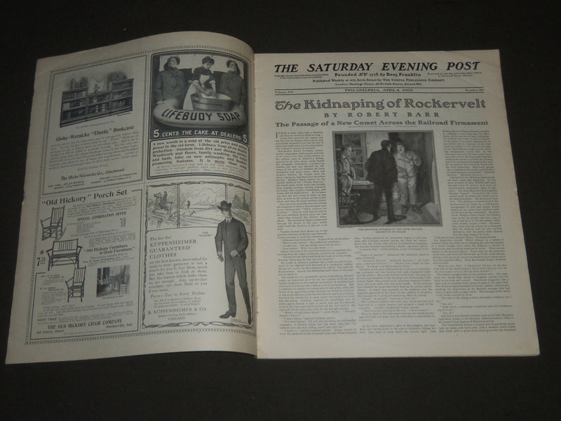 1903 APRIL 4 THE SATURDAY EVENING POST MAGAZINE - ILLUSTRATED COVER - SP 688