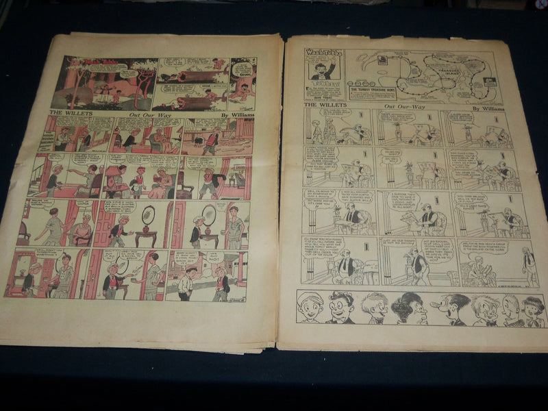 1930-1932 DAYTON DAILY NEWS COLOR COMIC PAGES LOT OF 26 -BUNGLE FAMILY - NTL 82I