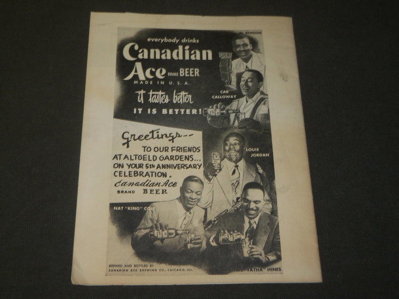 1949 5TH ANNUAL FESTIVAL OF ALTGELD GARDENS MAGAZINE - JESSE OWENS - J 3580