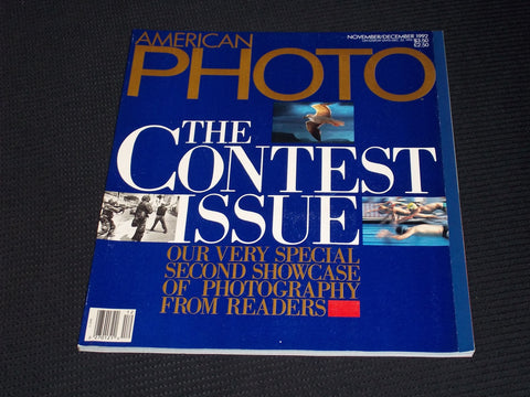 1992 NOVEMBER AMERICAN PHOTO MAGAZINE - THE CONTEST ISSUE FRONT COVER - E 13190