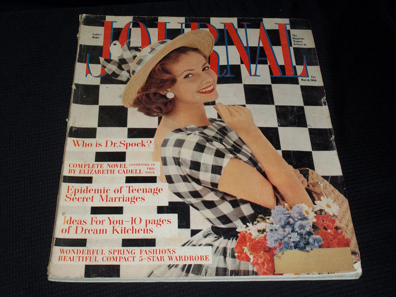 1960 MARCH LADIES HOME JOURNAL MAGAZINE NICE FRONT COVER - E 2490