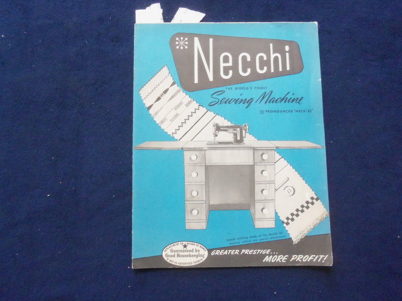 1949 NECCHI SEWING MACHINE CATALOG - J 9390