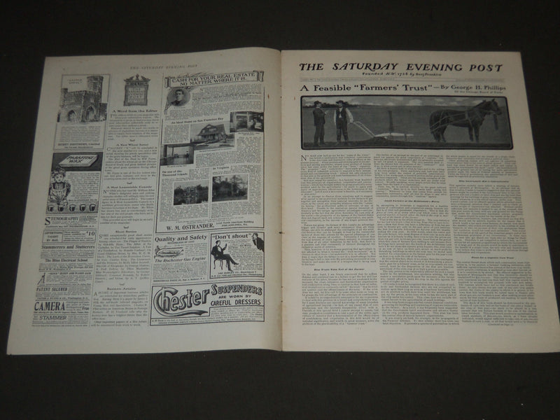1901 AUGUST 3 THE SATURDAY EVENING POST MAGAZINE - ILLUSTRATED COVER - SP 543