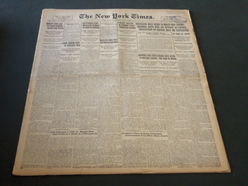 1922 MAY 17 NEW YORK TIMES - PINCHOT BEATEN IN PRIMARY FIGHT - NT 5796
