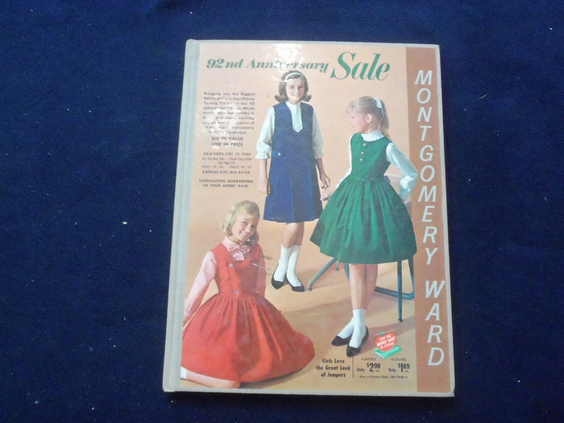 1964 MONTGOMERY WARD 92ND ANNIV. SALE CATALOG -HARDCOVER- KANSAS CITY,MO - R 96D