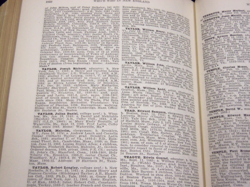 1916 WHO'S WHO IN ENGLAND BOOK EDITED BY ALBERT NELSON - KD 3479J