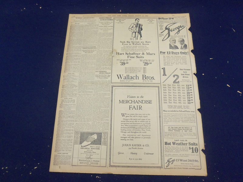 1922 AUGUST 11 NEW YORK TIMES - BROTHERHOODS TIE UP THE SANTA FE - NT 8369