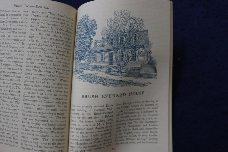 1957 COLONIAL WILLIAMSBURG OFFICIAL GUIDEBOOK & MAP - SOFTCOVER BOOK - K 1396