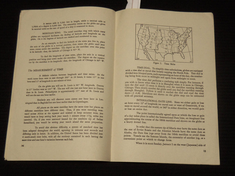 1940'S THE STORY OF THE GLOBE BOOK - REPLOGLE GLOBES - CHICAGO- K 547