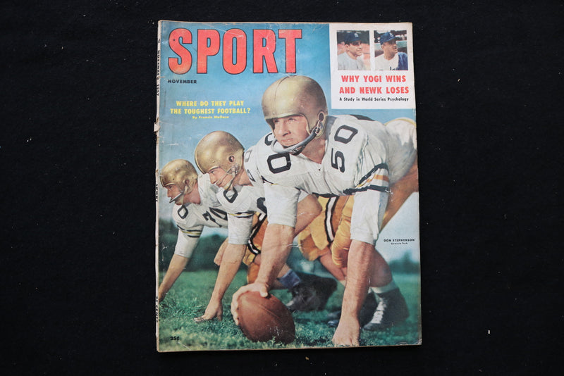 1957 NOVEMBER SPORT MAGAZINE - DON STEPHENSON COVER - ST 1010J