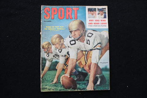 1957 NOVEMBER SPORT MAGAZINE - DON STEPHENSON COVER - ST 1010J