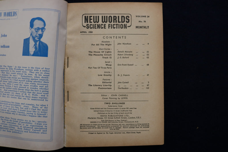 1958 APRIL NEW WORLDS SOFTCOVER DIGEST MAGAZINE - VOLUME 24, NUMBER 70 - K 434