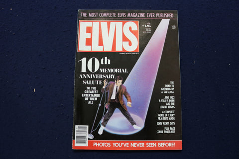 1987 ELVIS 10TH MEMORIAL ANNIVERSARY SALUTE MAGAZINE - ELVIS COVER - E 12950