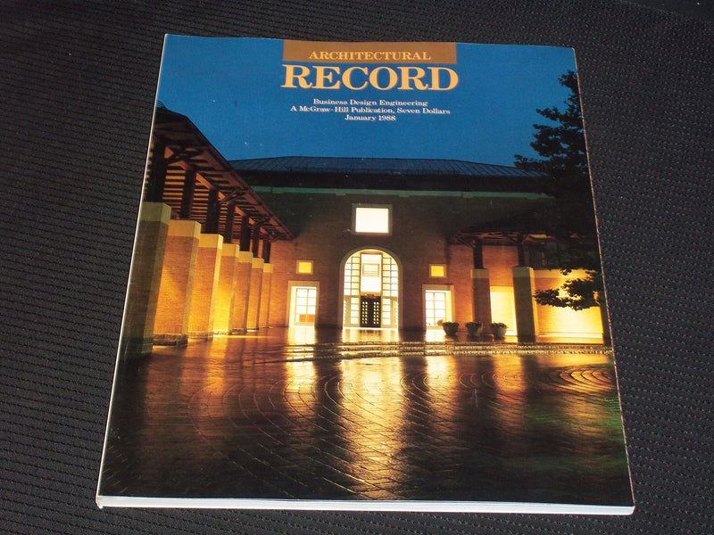 1988 JANUARY ARCHITECTURAL RECORD MAGAZINE - COLLEGES FRONT COVER - E 957