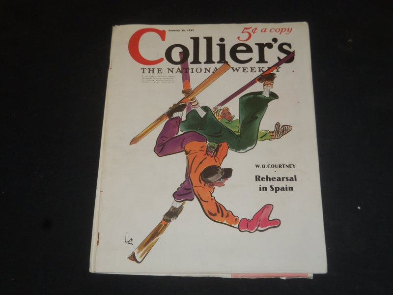 1937 JAN 23 COLLIER'S MAGAZINE - GREAT ILLUSTRATIONS, ARTICLES & ADS - SP 8241