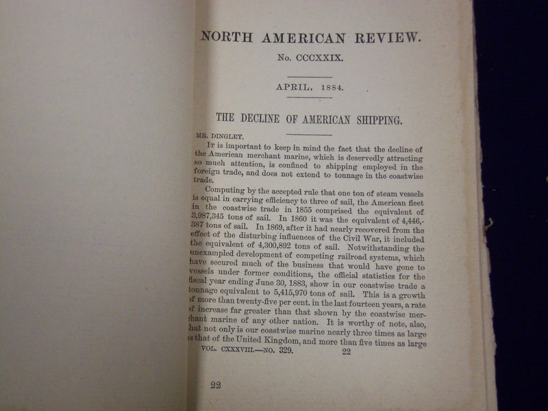 1882 & 1884 NORTH AMERICAN REVIEW LOT OF 8 ISSUES - STORIES/ARTICLES - WR 671