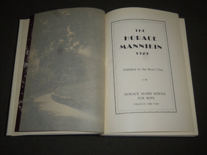 1929 THE HORACE MANNIKIN MANN SCHOOL FOR BOYS YEARBOOK - GREAT PHOTOS - YB 930
