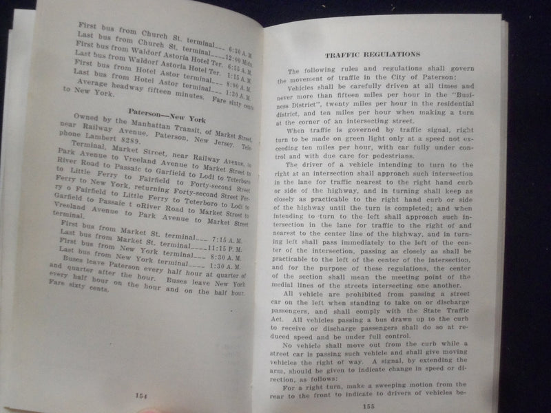 1929 MANUAL OF THE CITY OF PATERSON NEW JERSEY 1929 HARDCOVER BOOK - KD 8849