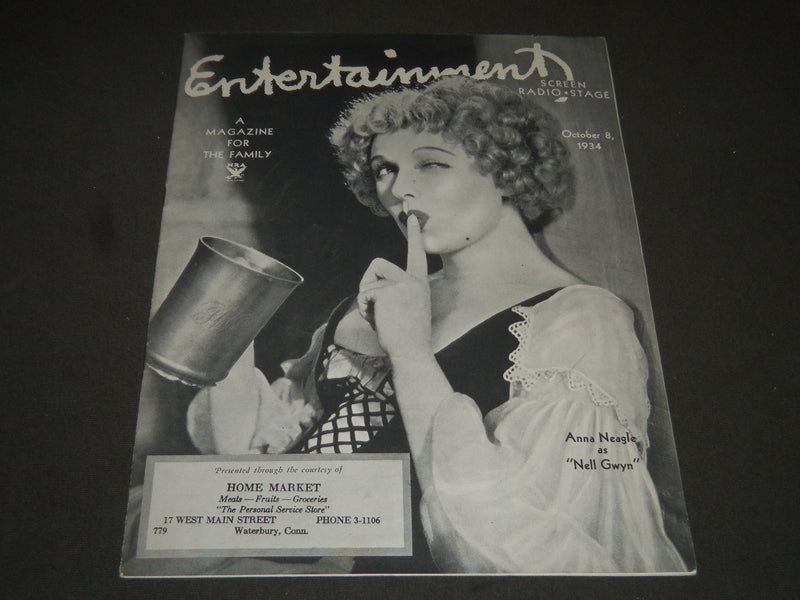 1934 OCTOBER 8 ENTERTAINMENT MAGAZINE - ANNA NEAGLE COVER - ST 5001