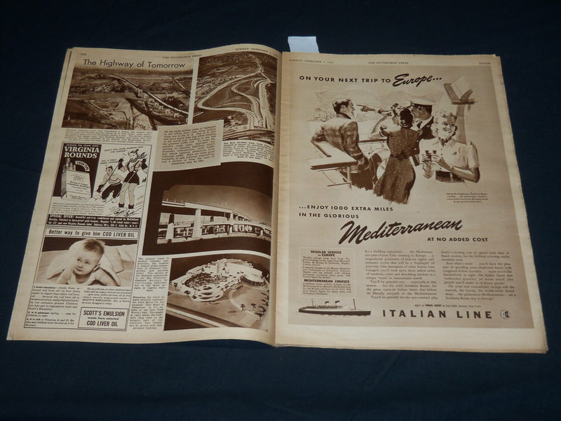 1939 FEBRUARY 5 PITTSBURGH PRESS SUNDAY ROTO SECTION - ALICE KOERNER - NP 4495