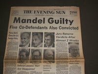 1977 AUGUST 23 THE BALTIMORE EVENING SUN - GOVERNOR MANDEL GUILTY - NP 2962
