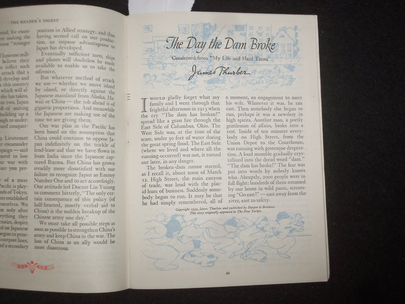 1943 JULY READER'S DIGEST MAGAZINE - AMERICAN FLAG COVER - J 9986