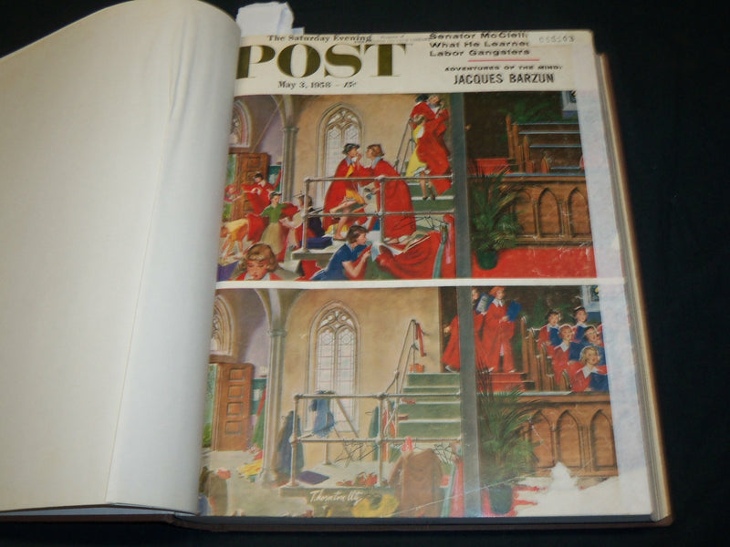 1958 MAY-JUNE SATURDAY EVENING POST MAGAZINE VOLUME - NORMAN ROCKWELL - KD 5956