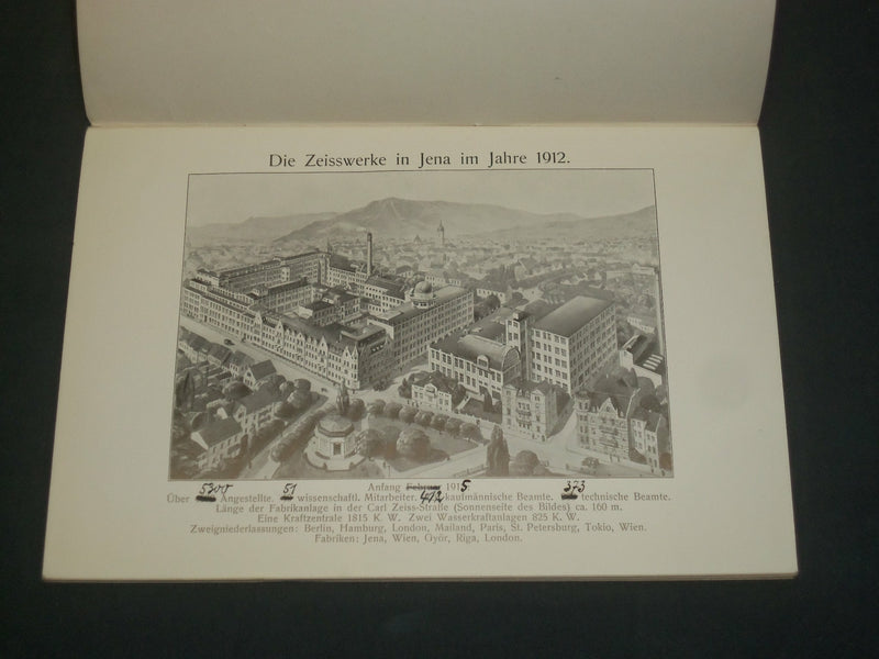 1913 DAS ARBEITSVERHALTNIS IM JENAER ZEISSWERK BOOK - FIFTH EDITION - J 5928
