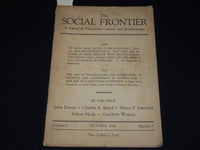 1934 OCTOBER THE SOCIAL FRONTIER JOURNAL MAGAZINE - VOLUME 1. NO. 1 - SP 4863E