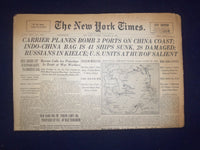 1945 JAN 16 NEW YORK TIMES - CARRIER PLANES BOMB 3 PORTS ON CHINA COAST- NP 6654