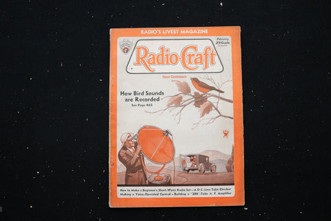 1934 FEB RADIO-CRAFT MAGAZINE - HOW BIRD SOUNDS ARE RECORDED COVER - E 11176