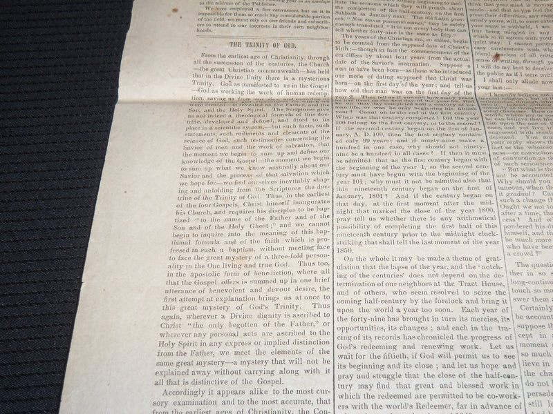 1849 DECEMBER 20 THE INDEPENDENT NEWSPAPER - ZULUS - VOLUME 1 NO. 55 - NP 3879L