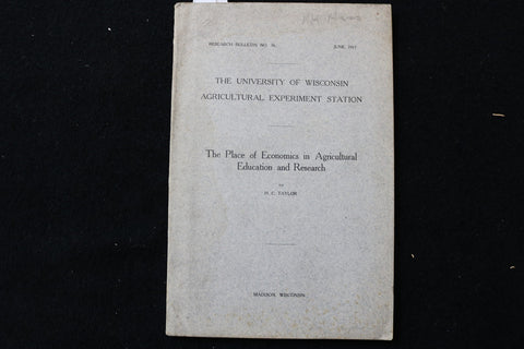 1911 UNIVERSITY OF WISCONSIN AGRICULTURAL EXPERIMENT STATION SOFTCOVER - K 3010