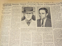 1934 SEPT 23 NEW YORK TIMES - LINDBERGH RETURNING HOME TO AID HAUPTMANN- NT 1697