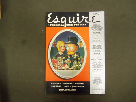 1938 APRIL ESQUIRE MAGAZINE - NICE ILLUSTRATIONS, COVER AND ADS - ST 3104