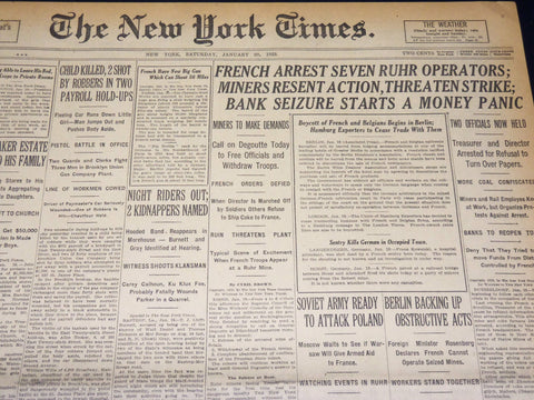 1923 JANUARY 20 NEW YORK TIMES - HOODED BAND REAPPEARS IN MOREHOUSE - NT 7907