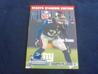 2000 NOVEMBER 19 NFL INSIDER MAGAZINE - NY GIANTS VS. DETROIT LIONS - SP 4834A