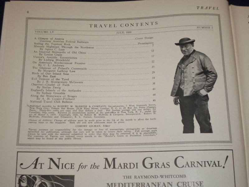1930 JULY THE TRAVEL MAGAZINE - A GLIMPSE OF AUSTRIA - II 2281