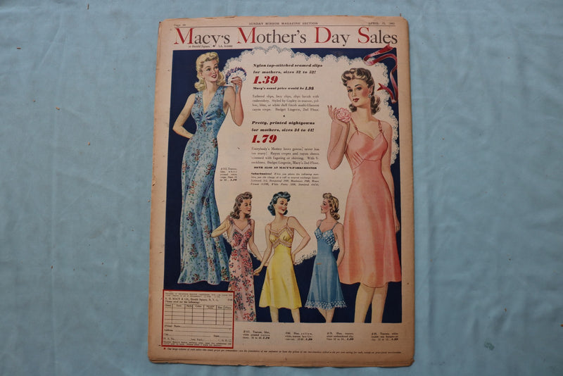 1943 APRIL 25 SUNDAY MIRROR NEWSPAPER MAGAZINE SECTION - RISE STEVENS - NP 9096