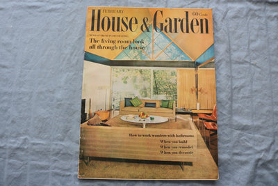 1961 FEBRUARY HOUSE & GARDEN MAGAZINE - THE LIVING ROOM LOOK - E 9330