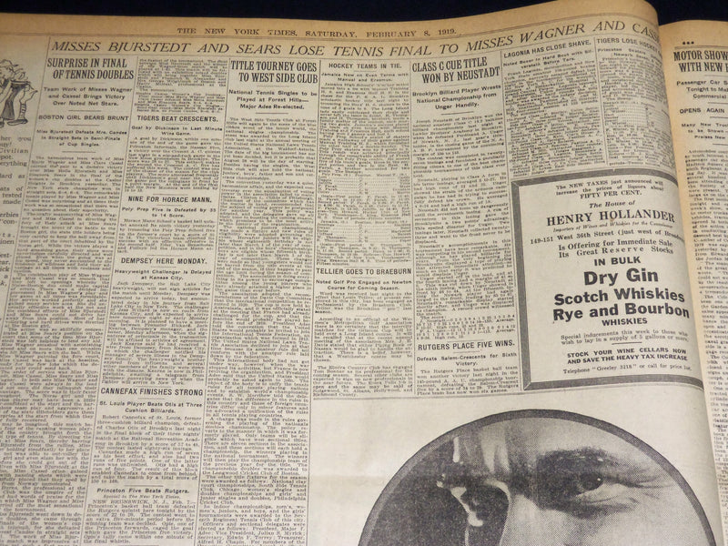 1919 FEBRUARY 8 NEW YORK TIMES - WILSON IN CHARGE OF CONFERENCE WORK - NT 7962